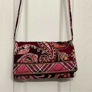 Vera Bradley Piccadilly Plum Crossbody Trifold Wallet